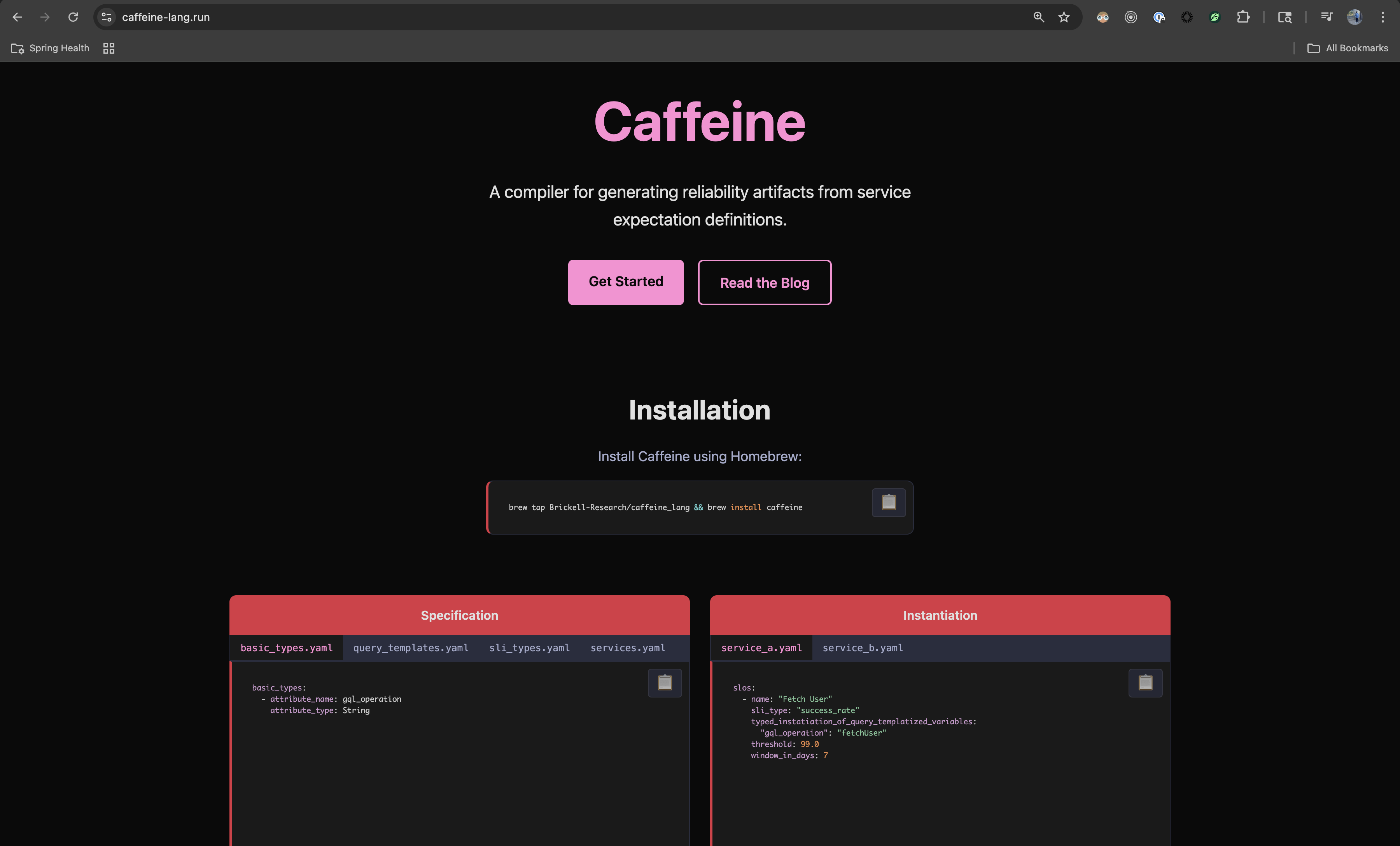 website original example